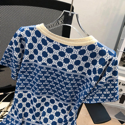Women's Fashion Knitted Ice Silk Dress