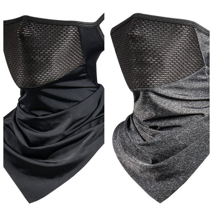 Summer Ice Silk Sunscreen Riding Ear Mask Breathable