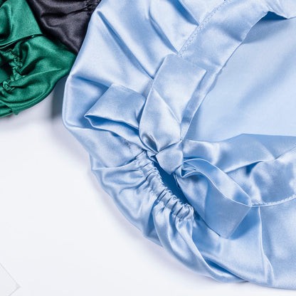 Women's Solid Color Hair Care Silk Nightcap