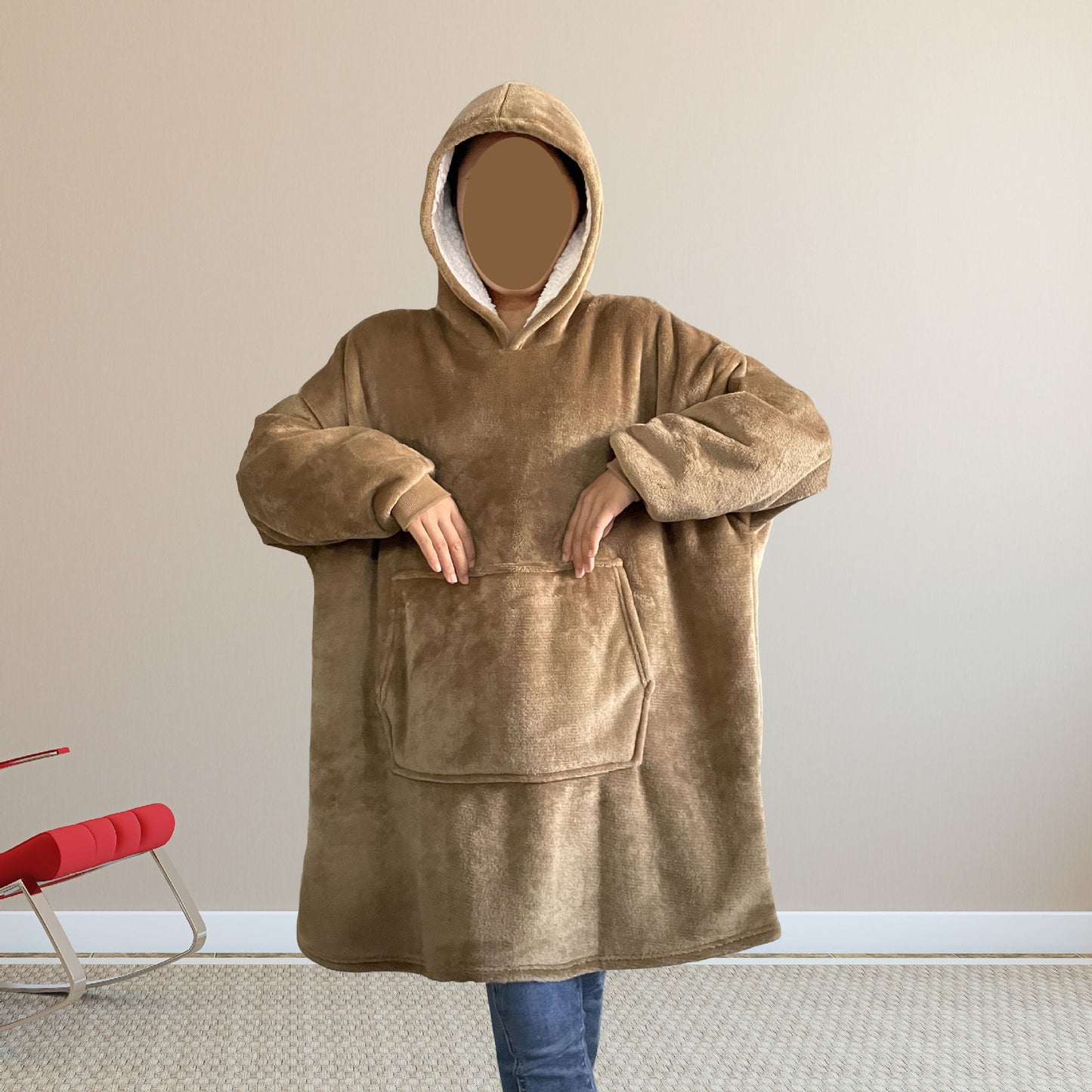 SnugHaven Fleece Nightgown Hoodie