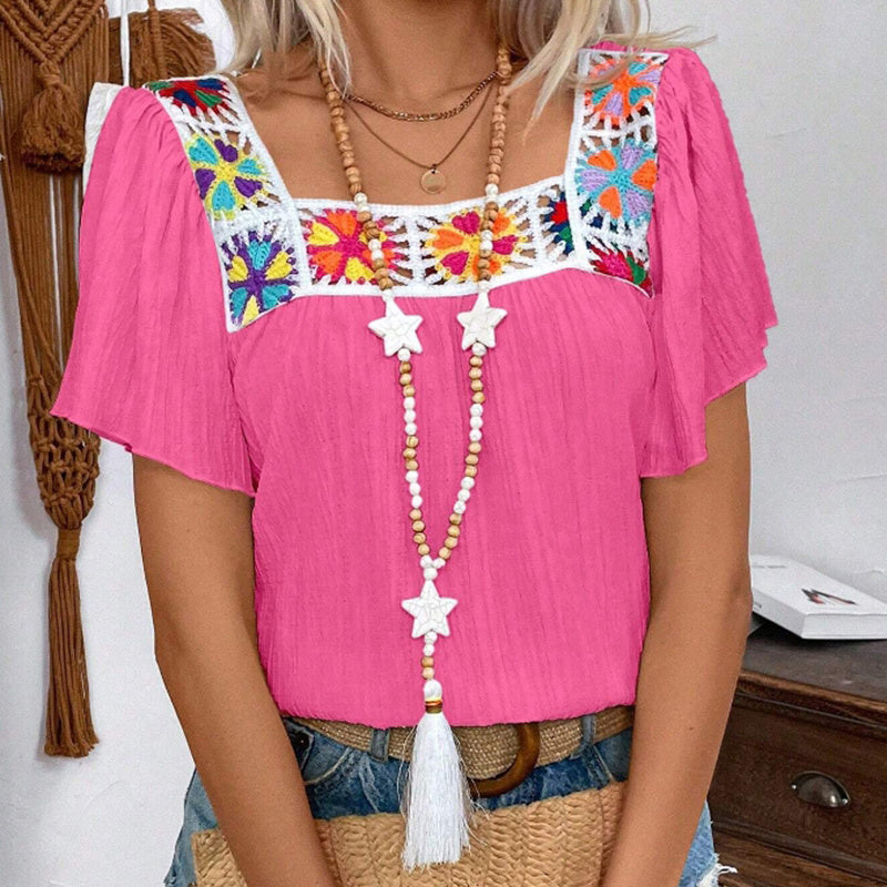 MeadowMosaic Crochet Blouse