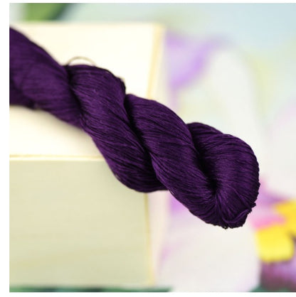 Silk Thread Hand Embroidered Embroidery Cross Purple