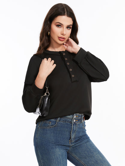 ButtonEase Solid Hoodie