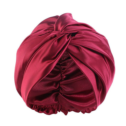 Popular Imitation Silk Double-layer Night Caps