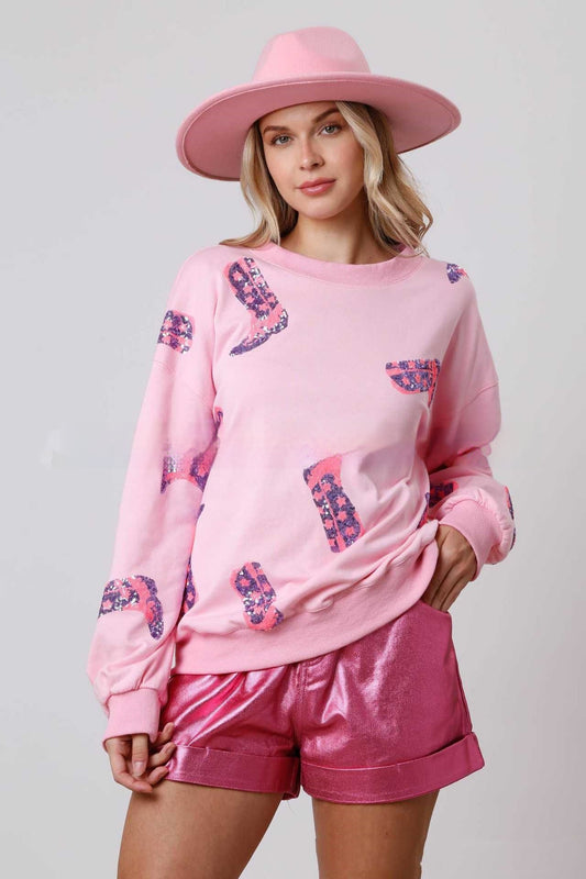 HeartGlow Sequined Sweater