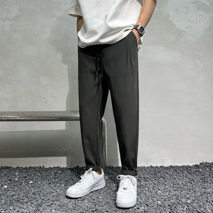 Fashion Summer Ice Silk Casual Pants Men