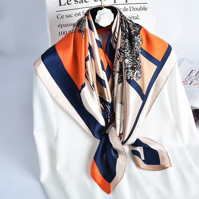Spring All-Match Turban Silk Female Spring Silk Scarf