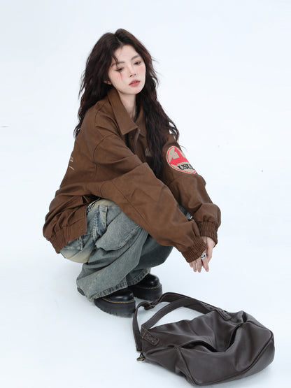 Maillard American Pilot Quilted Leather Coat Women