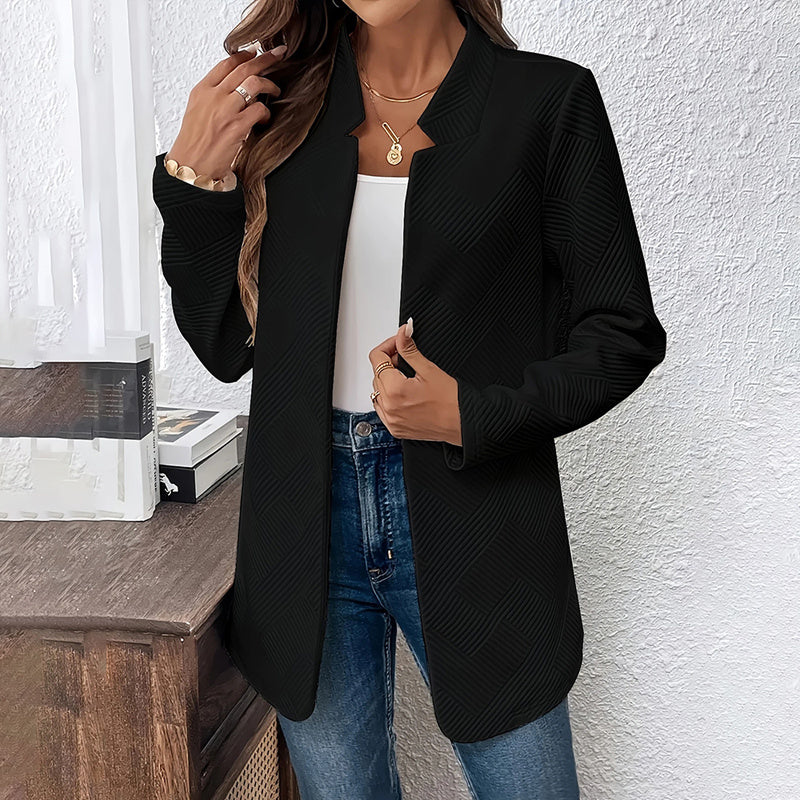 TexturaLuxe Notched Blazer