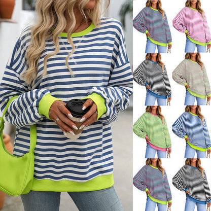 Vivid Stripes Relaxed Sweatshirt