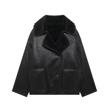 NoirEterna Retro Fur Coat