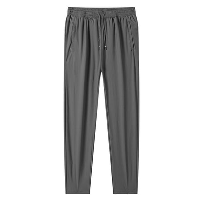 Summer Ice Silk Loose Elastic Sports Pants