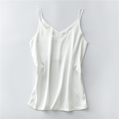 Women's short sleeveless ice silk top