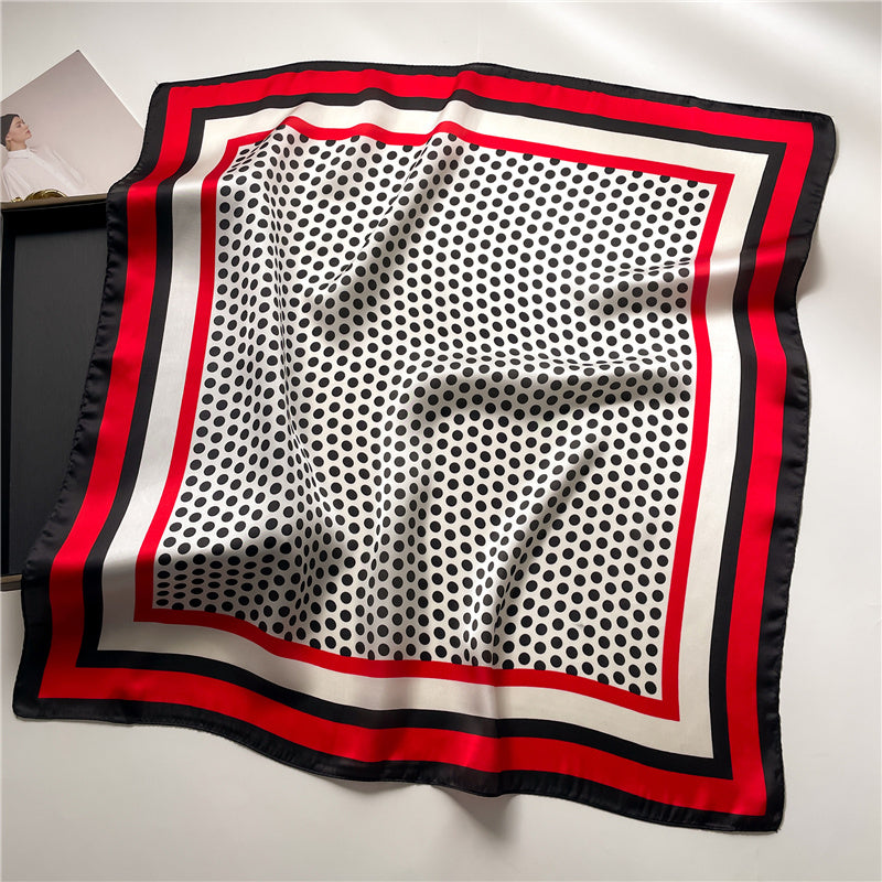 Silk Square Scarf Women's Neck Warmer Women's Hair Band