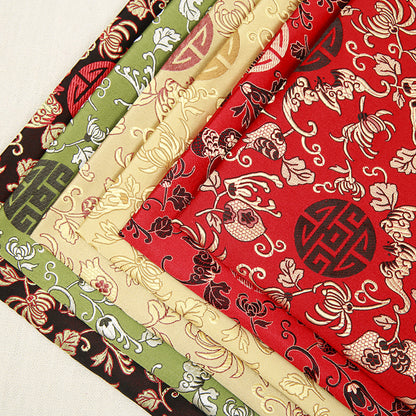 Silk Pomegranate Silk Fabric Mahogany