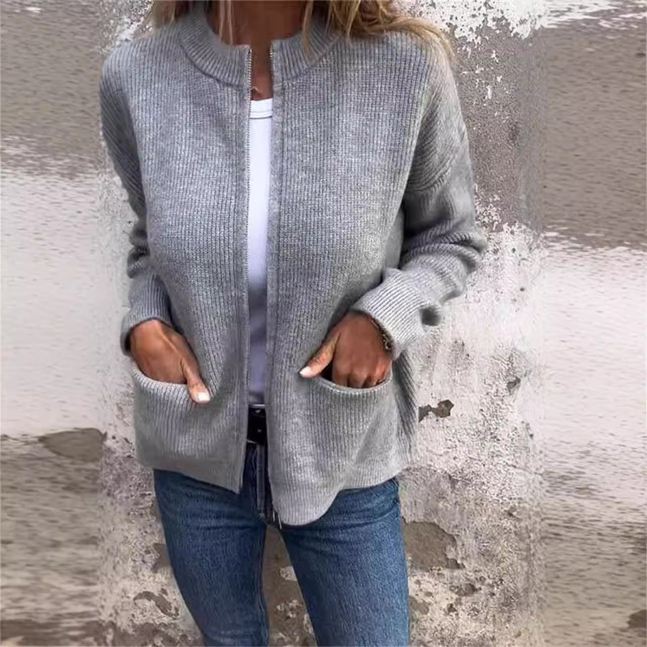 UrbanEase Pocket Drape Cardigan
