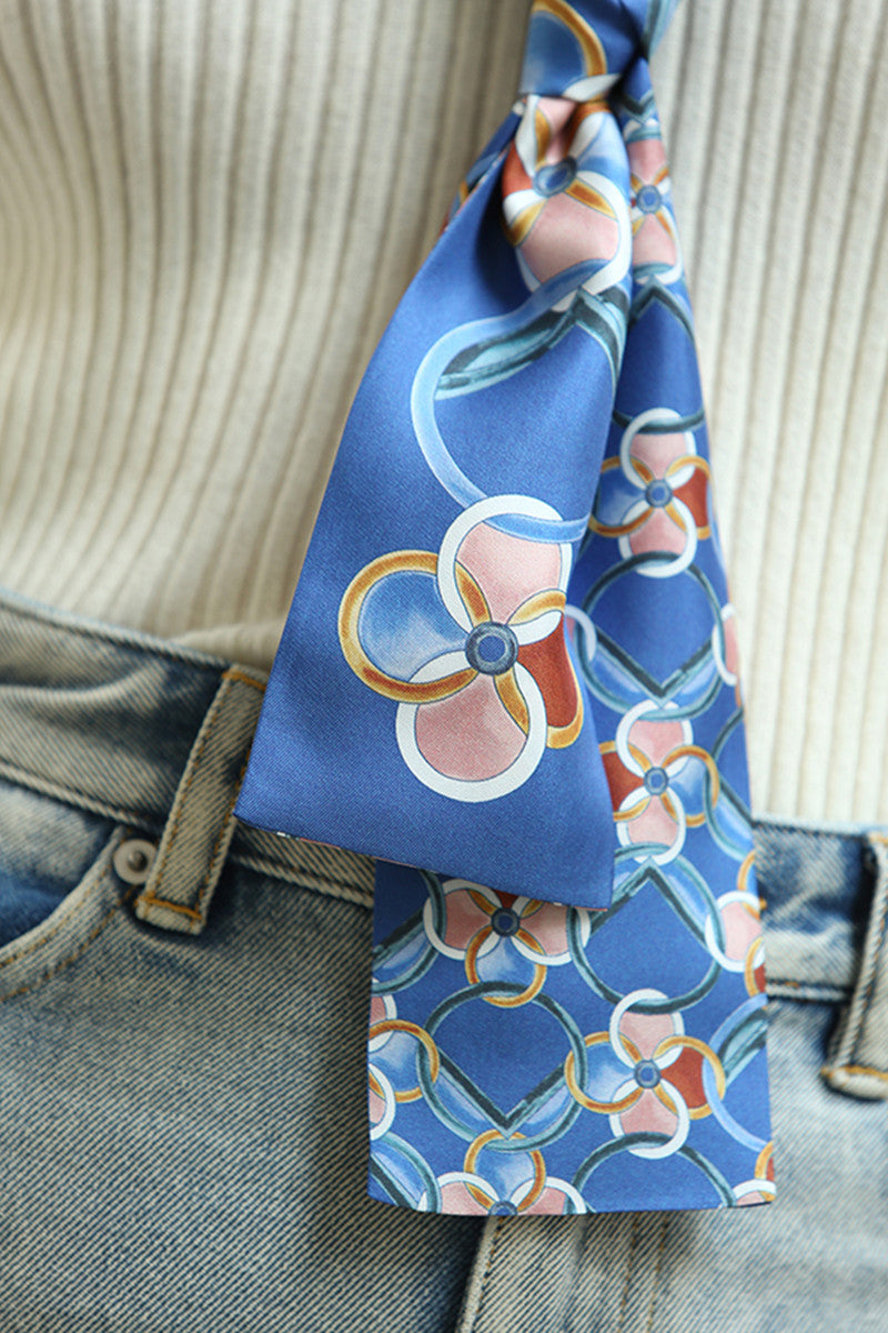 Silk streamer scarf