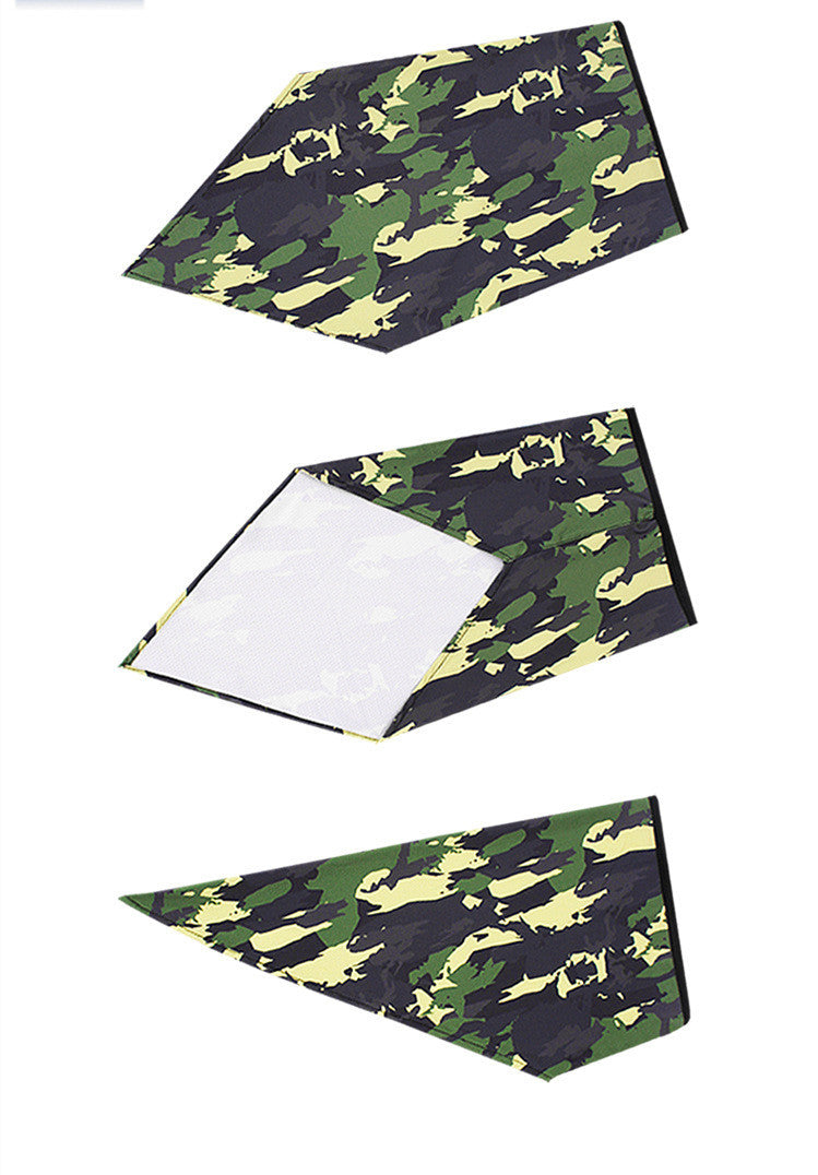 Ice silk quick-drying camouflage triangle scarf