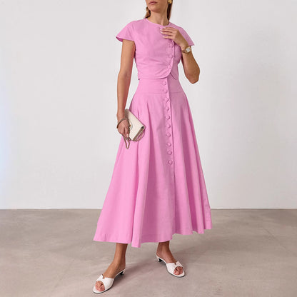 Aurelia Cotton V-Neck Set