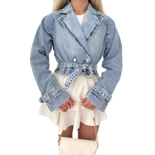 BlueVanguard™ Denim Trench Coat