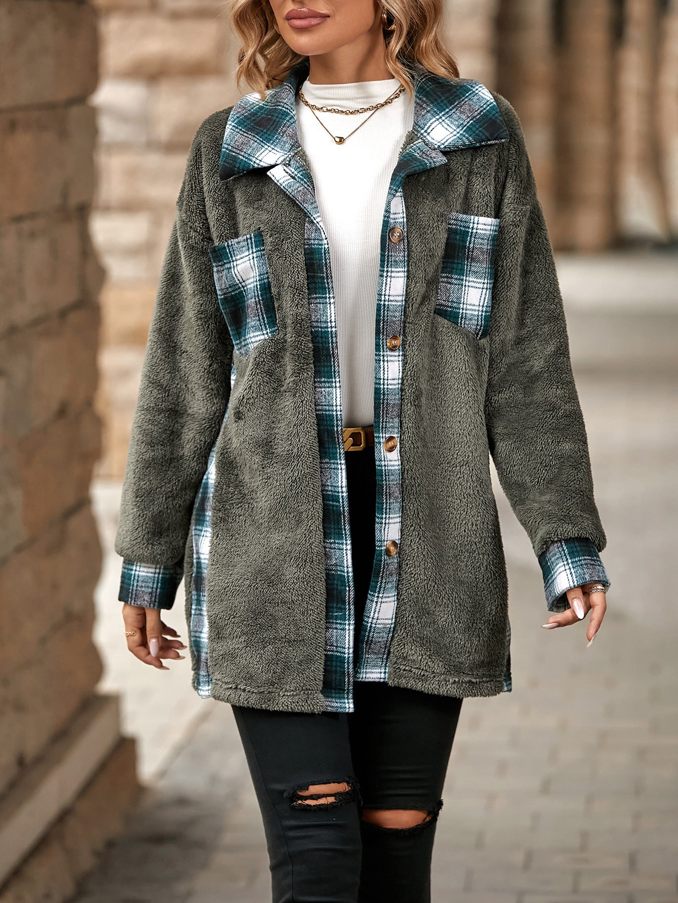 HeritagePlaid Wool Coat