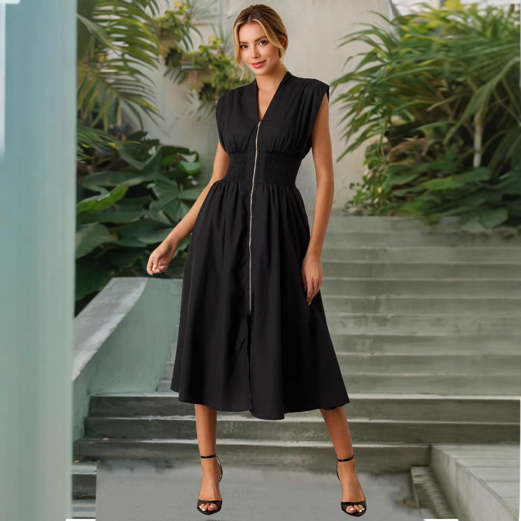 Veloura Curve V-Neck Zip Dress