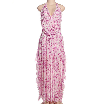 Serena Sky Halter Maxi Dress