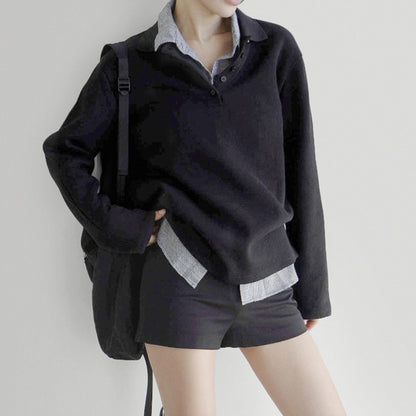 LayerLuxe Faux Two-Piece Sweater