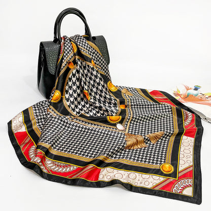 Silk Printed Scarf In Europe And America