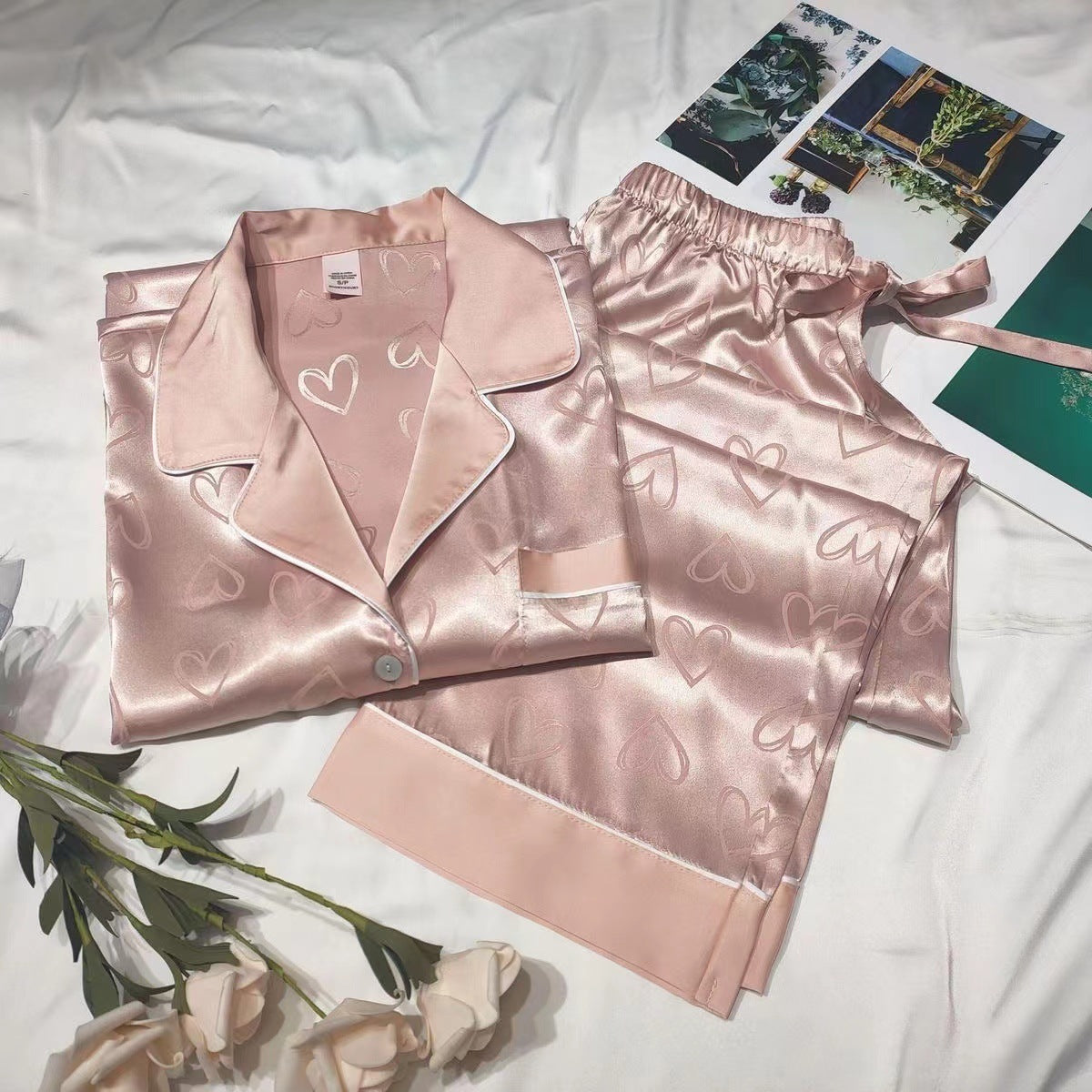 Pajamas High-grade Women's Ice Silk Spring And Autumn