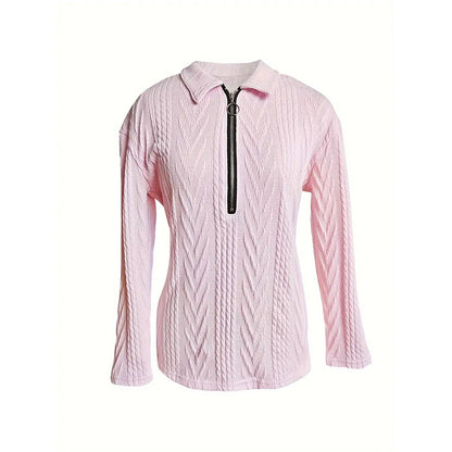 Velzora Zip Texture Top