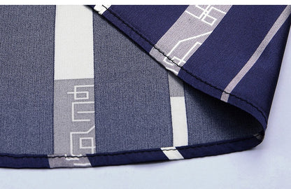 Spring And Autumn Striped  Silk Ironing Shirt Men's Long Sleeves