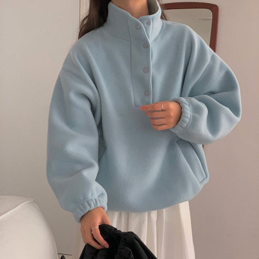 FrostGuard Fleece Stand-Collar Sweater