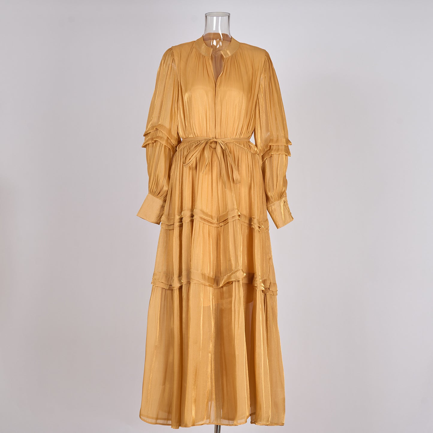 Celestara Silk Pleat Gown