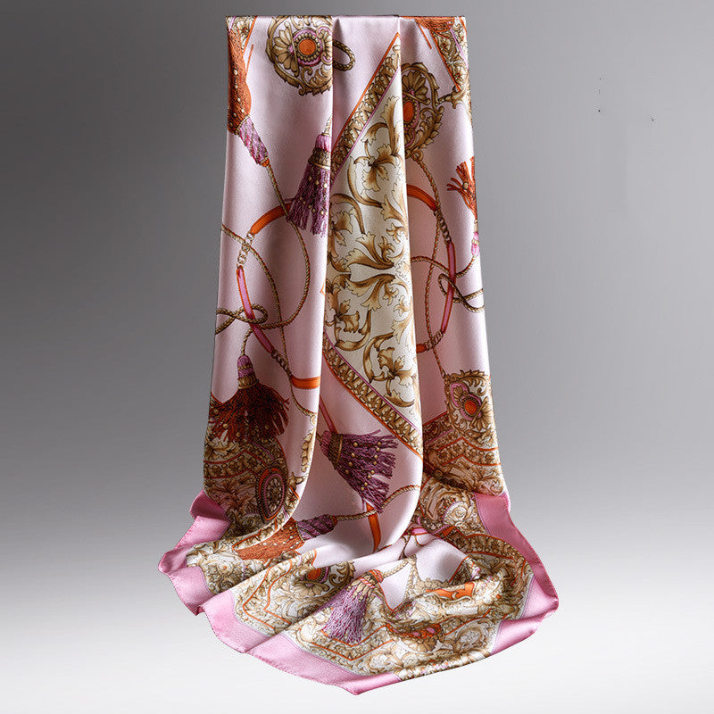 Spring All-Match Turban Silk Female Spring Silk Scarf