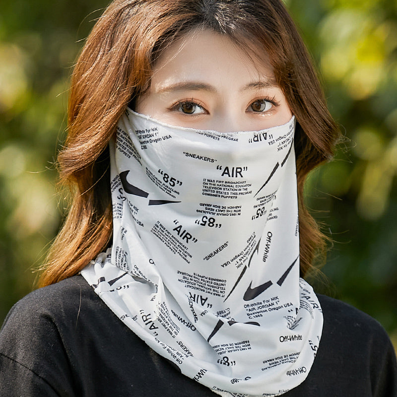 Sports Ice Silk Sunscreen Mask Summer Women