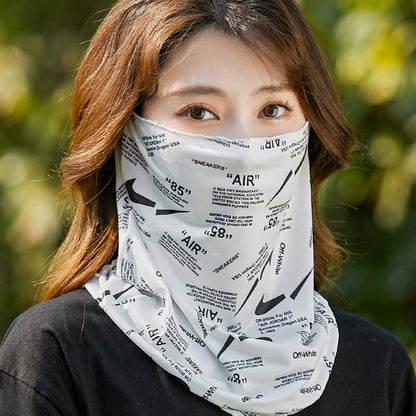 Sports Ice Silk Sunscreen Mask Summer Women