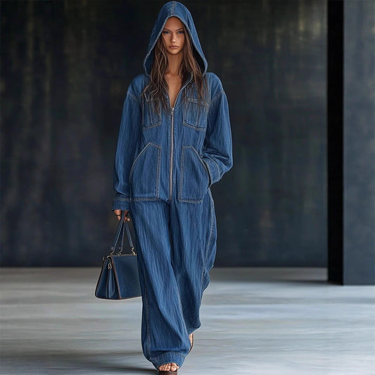 DenimVerve™ Hooded Overall