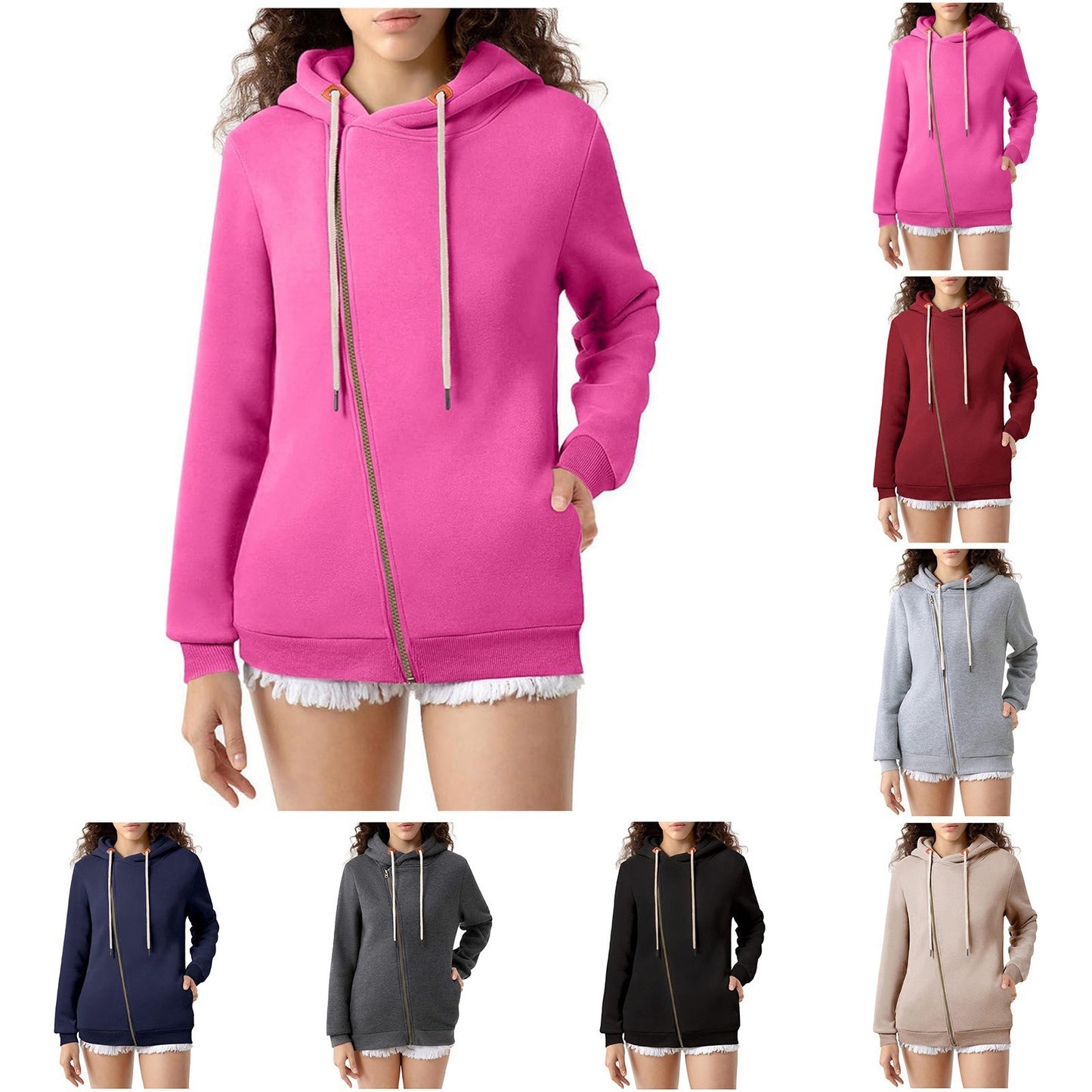 ZipEase Solid Hoodie