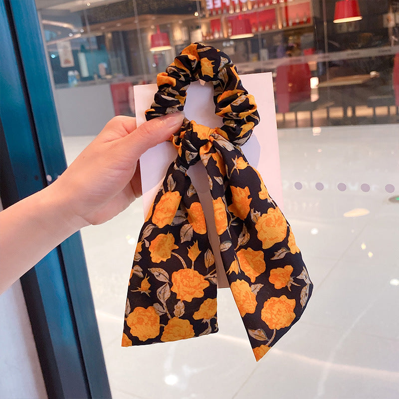 Silk Scarf Headband Women's Summer Turban Spring Tie Hair Accessories