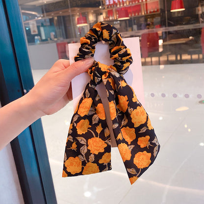 Silk Scarf Headband Women's Summer Turban Spring Tie Hair Accessories