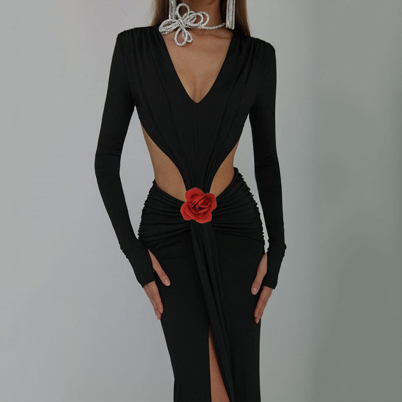 Petal Noir Siren Gown