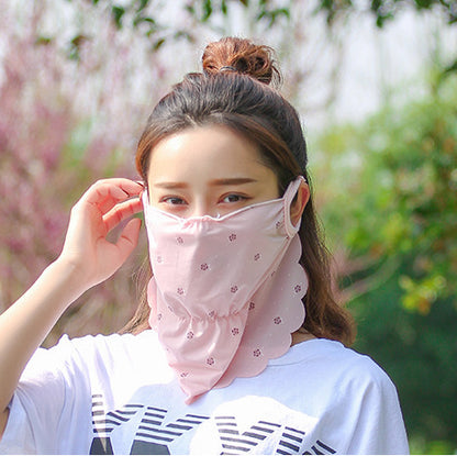 Neck guard neck ice silk full face scarf
