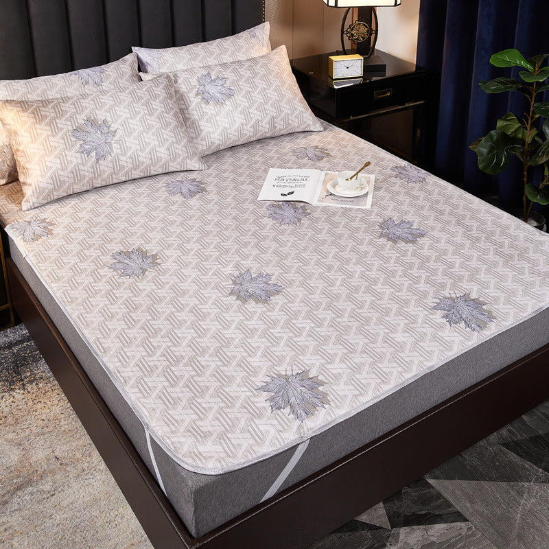 Three-piece ice silk mat set
