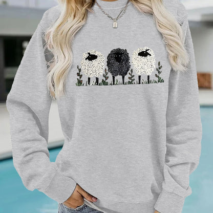 LuxeEase Printed Cashmere Pullover