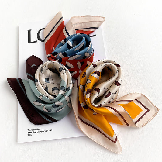 Spring Fashion Printed Thin Silk Scarf