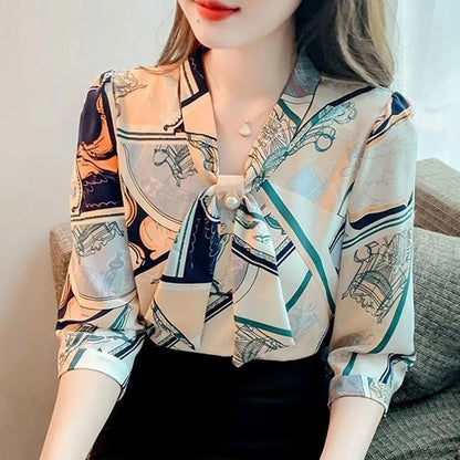 Seraphina VeilPrint Blouse