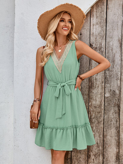 WhisperLace V-Neck Dress