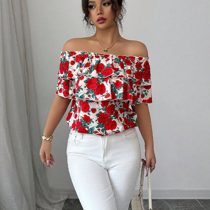 Seraphina Ruffle Off-Shoulder Top
