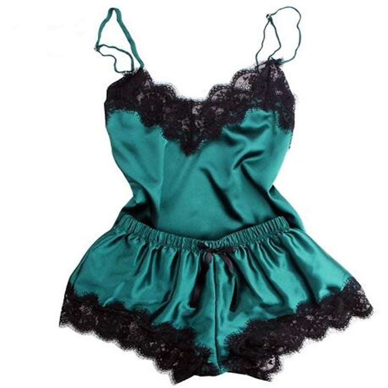 Simulated Silk Plus Size Home Underwear Suspenders Nightdress